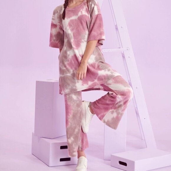 NWT EVERY GIRL RIBBED TIE DYE SET,  PINK, VARIOUS SIZES - Picture 1 of 6